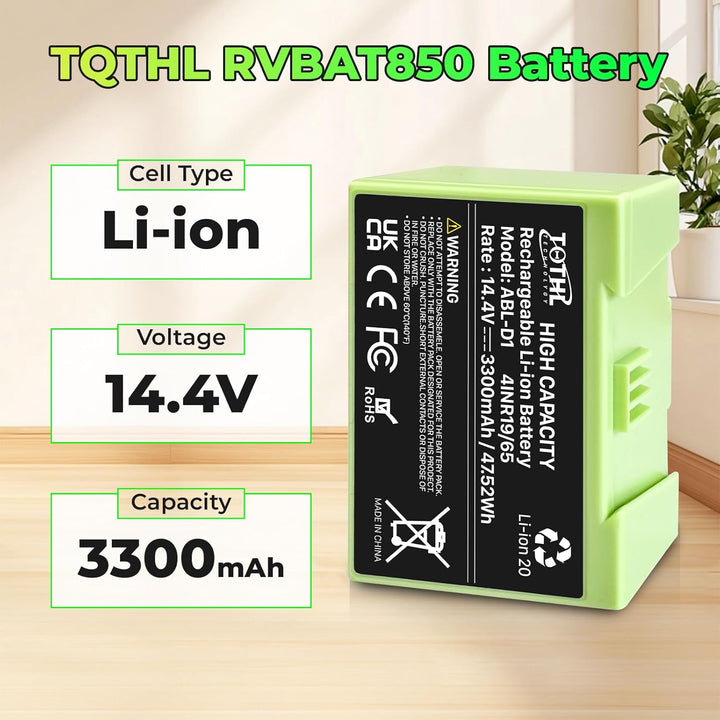 3300mAh ABL-D1 Akku kompatibel mit iRobot Roomba i7 i7+ 7158 7150 7550 e5 e6 und i3 i3+ i4 i4+ i8 i8