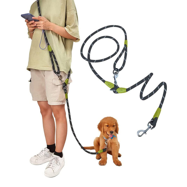 Hands Free Hundeleine für grosse 220cm Seil Crossbody Hundeleine Reflektierend für grosse mittlere k