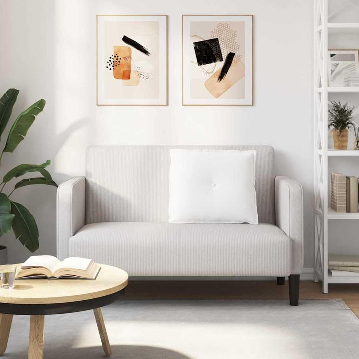 vidaXL Rückenkissen Weiss 60 x 19 x 50 cm Stoff, Wohnzimmer, rechteckige Kissen, modernes Plüschcove