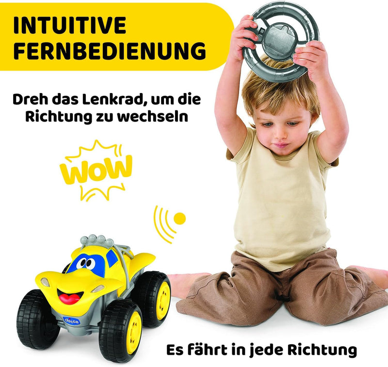 Chicco Billy Bigwheels Ferngesteuertes Auto für Kinder, RC Auto mit Intuitiver Funkfernsteuerung Len