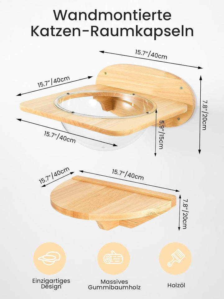 Cat Wall Climbing set Kletterwand Katzen katzenhöhle wand Katzenwandmöbel Set, aus Massives Gummihol