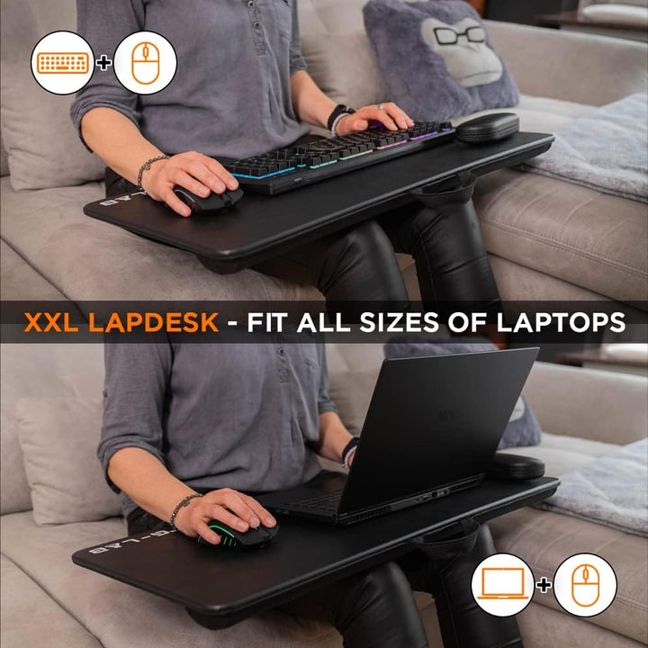 THE G-LAB K-Board Cadmium Laptopablage mit XXL-Kissen, Ideal für Home Office/Gaming für Bett oder So
