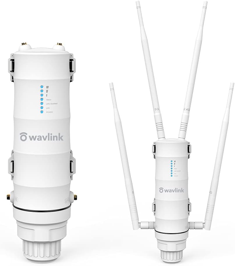 WAVLINK Outdoor WLAN Access Point, Dual Band Outdoor WLAN Verstärker(867Mbit/s 5Ghz, 300Mbit/s 2,4GH