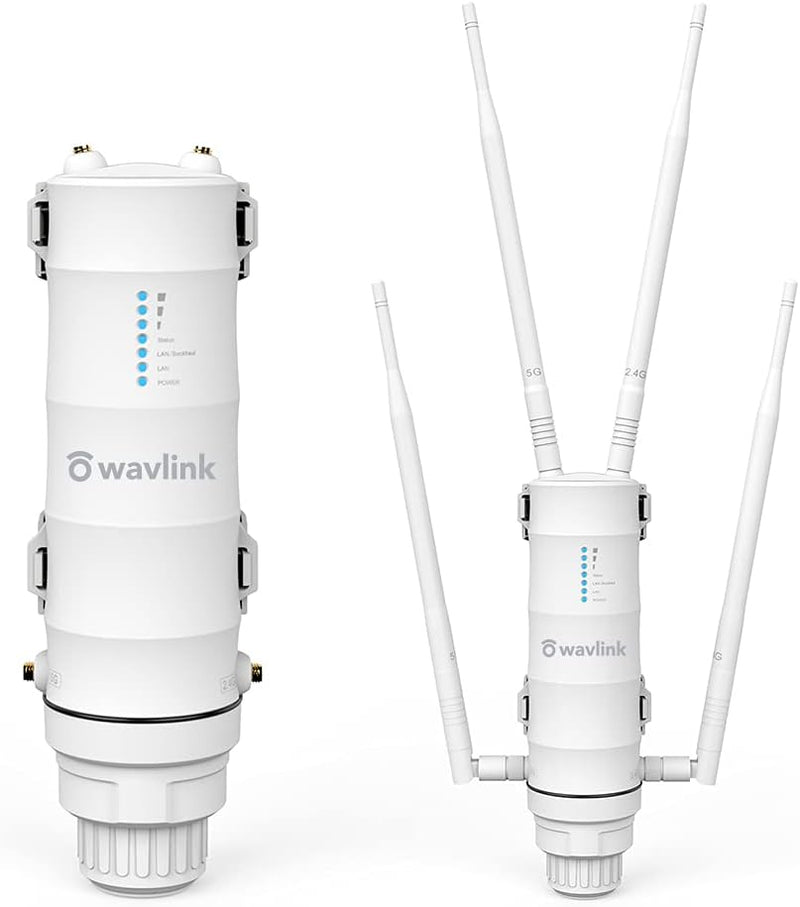 WAVLINK Outdoor WLAN Access Point, Dual Band Outdoor WLAN Verstärker(867Mbit/s 5Ghz, 300Mbit/s 2,4GH