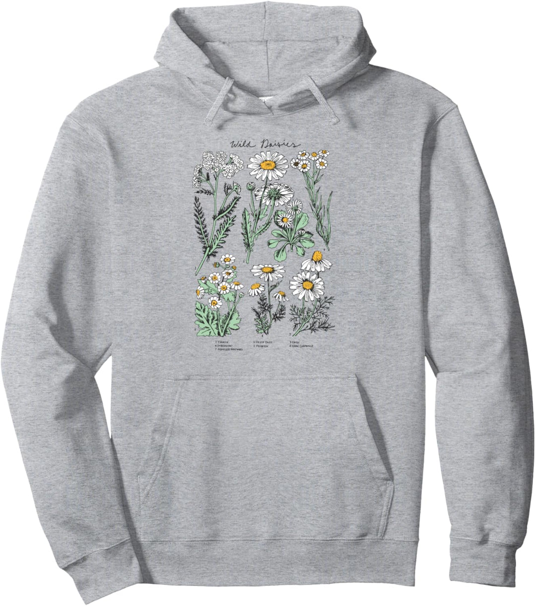 Trendy Wild Daisies Poster Pullover Hoodie