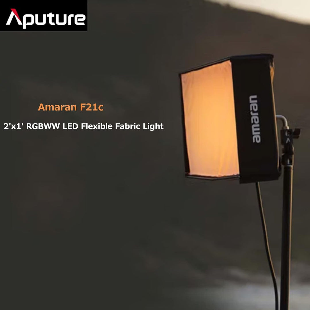 Aputure Amaran F21c 100W RGBWW Flex LED-Videolichtmatte mit Wabengitter, zweifarbiges 2500 K bis 750