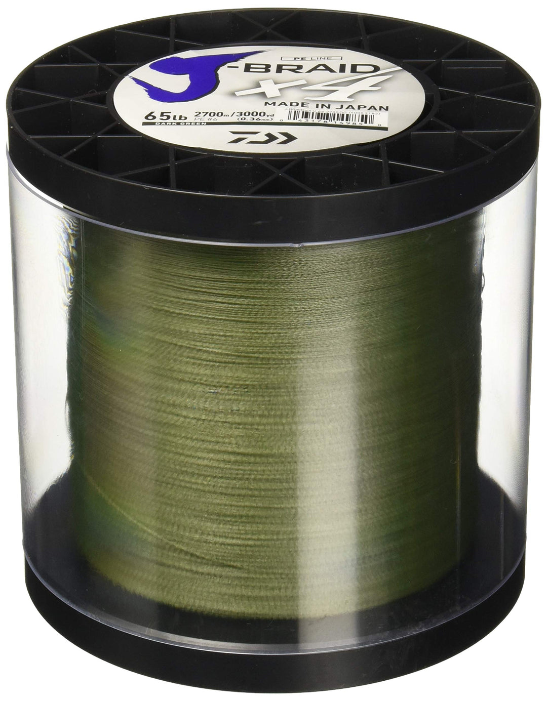 Daiwa J-Braid x4 dunkelgrün 65, dunkelgrün 65