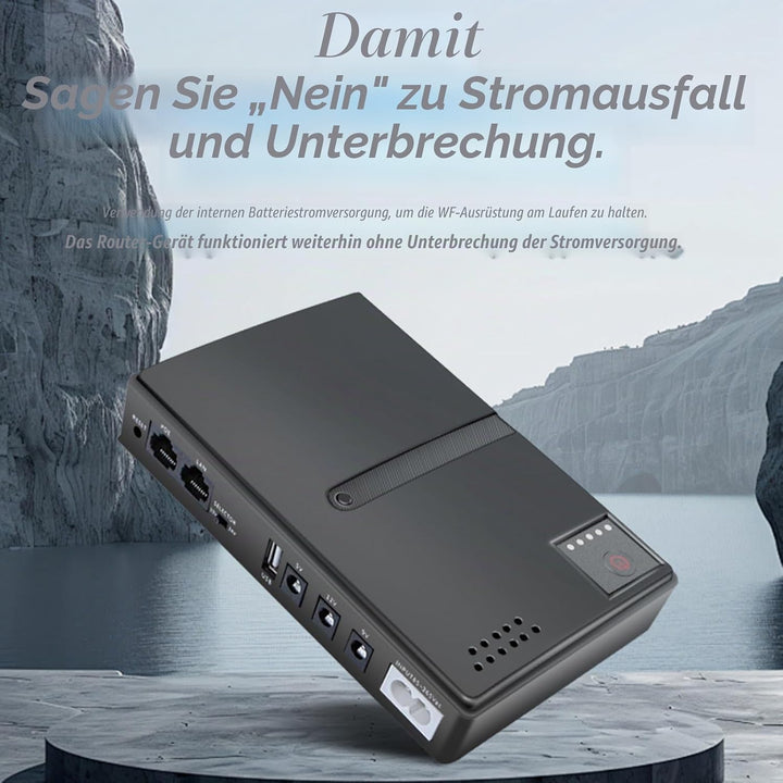 Asixxsix Mini USV, 18W Wiederaufladbare Batterie Backup Unterbrechungsfreie Stromversorgung mit Ausg