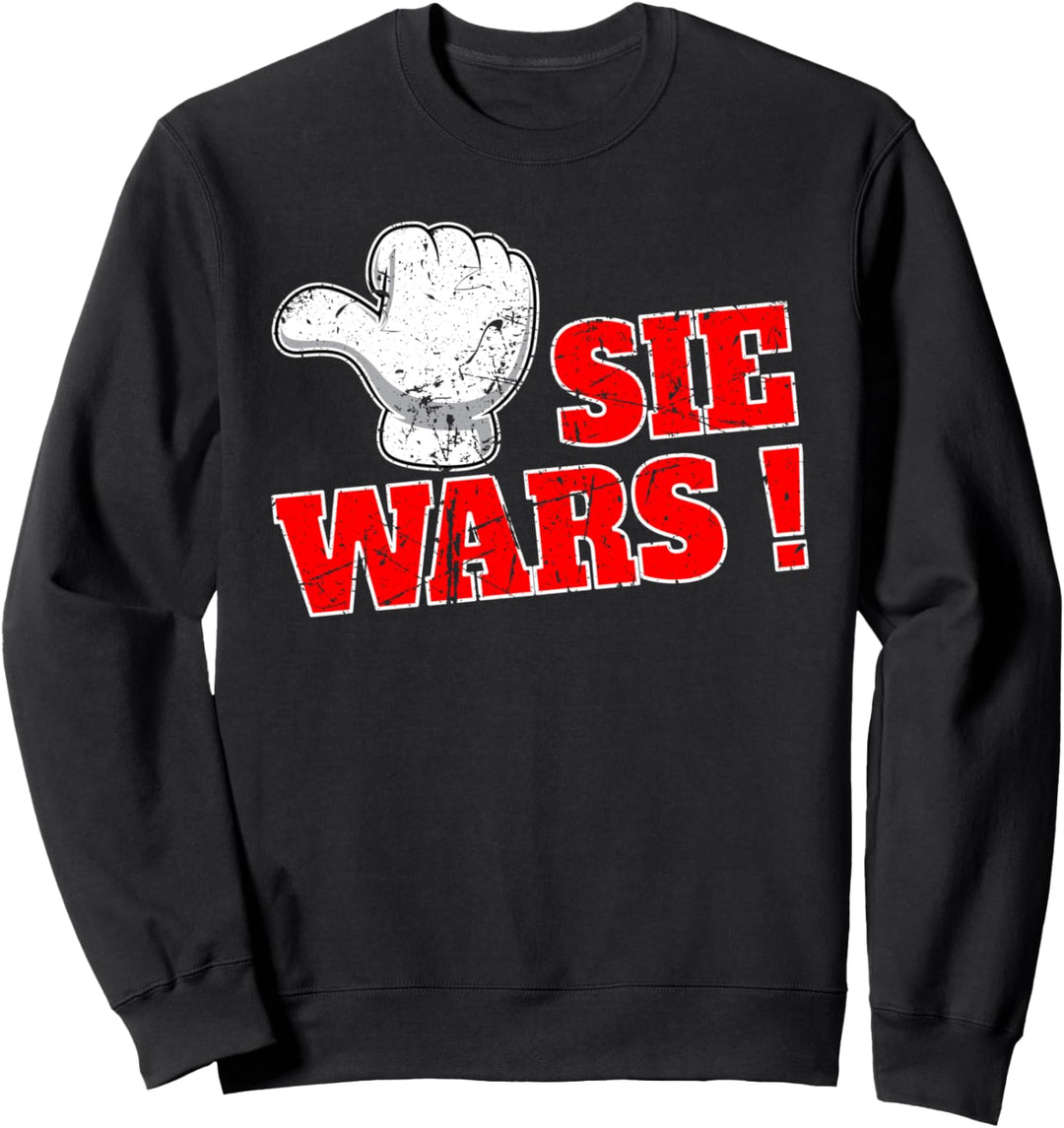 Sie wars Er wars lustige Sprüche Kinder Herren Damen Sweatshirt
