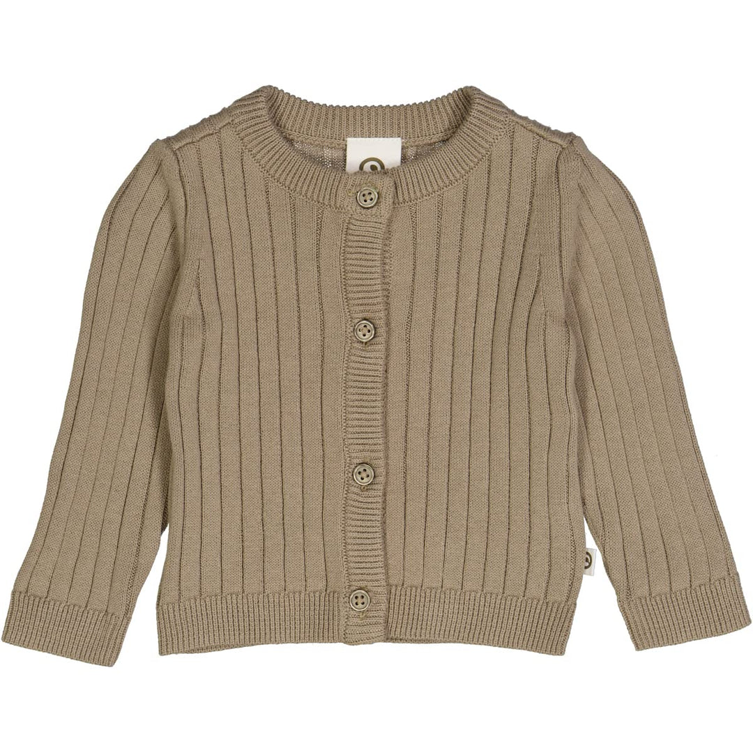 müsli Baby-Jungen Knit Rib Cardigan Sweater, 62 Cashew