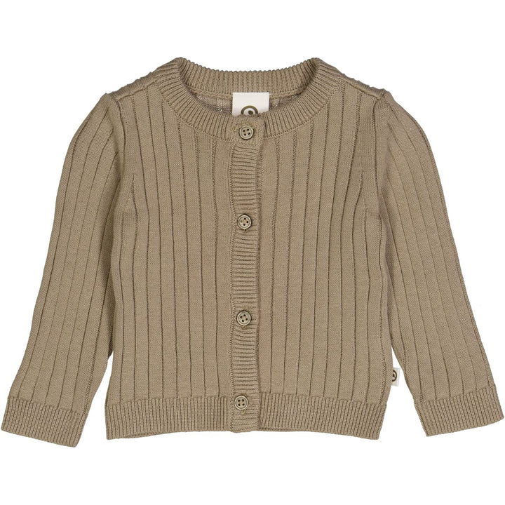 müsli Baby-Jungen Knit Rib Cardigan Sweater, 62 Cashew