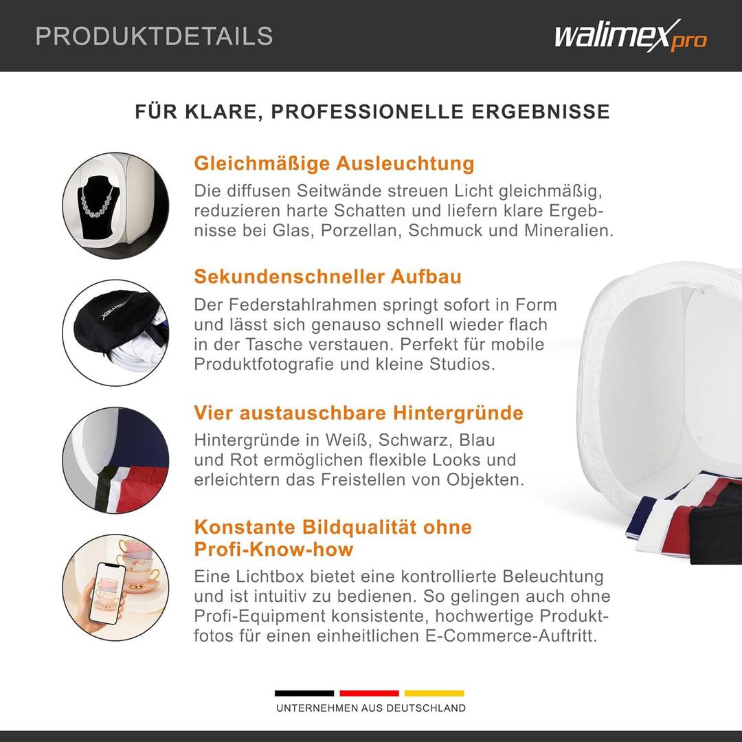 Walimex Pro Pop-Up Lichtwürfel (75x75x75
