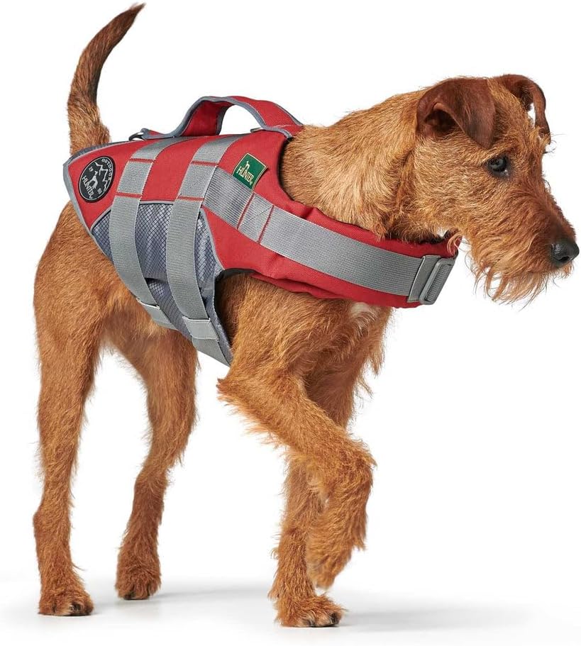 HUNTER Hunde-Schwimmweste MOSS, Farbe: rot, maximale Sicherheit durch starken Auftrieb, individuell