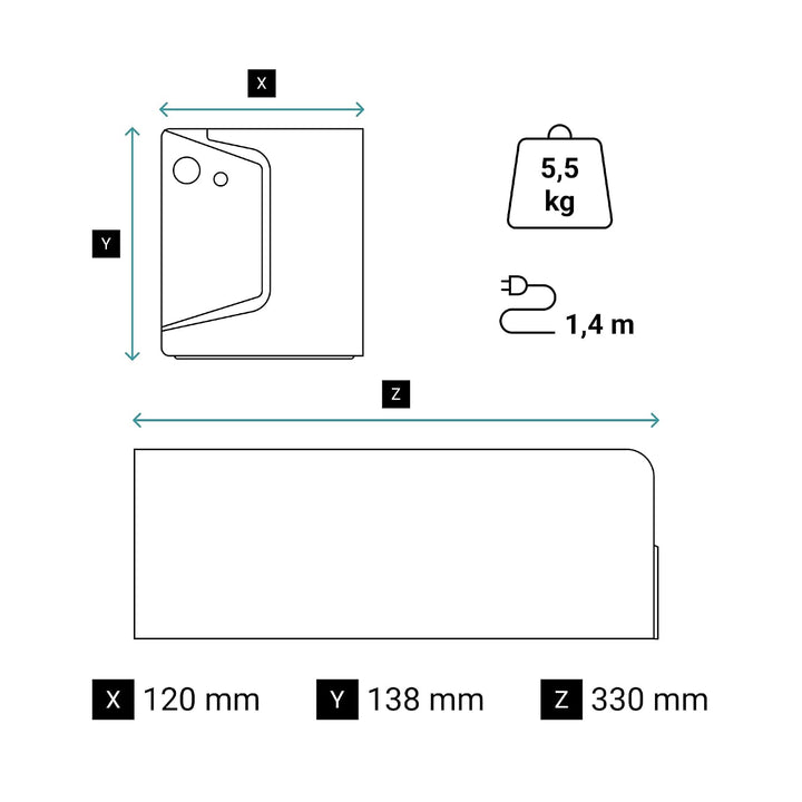 LEGRAND, USV-Anlage Keor SP mit 800 VA/480 W - 1x Schuko-Steckdose, 1x IEC - 1x Batterie 12V/9Ah, AV