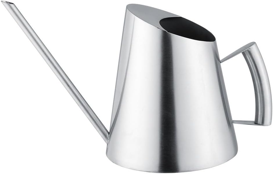 Gorgeri 1500ml Edelstahl Giesskanne, Metallgiesskanne, Topfpflanze-Blumen-Bewässerung auch für Indoo