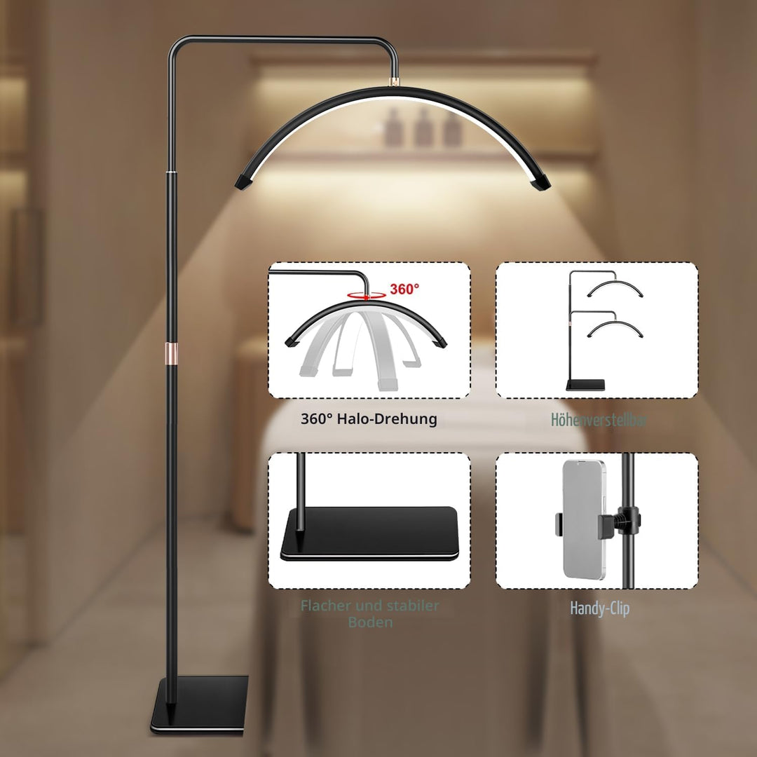 Wimpern Lampe für Wimpernverlängerungen mit Telefonhalter, Tätowierer, Nageltechniker – kühle, LED B