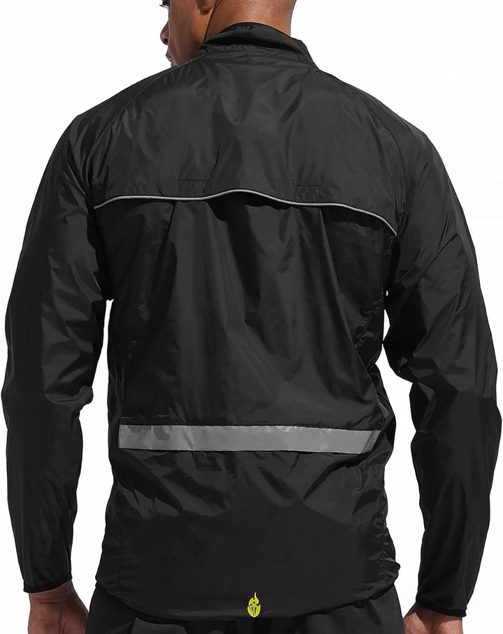 WOSAWE Herren-Fahrradjacke Winddichte wasserdichte MTB Mountainbike Jacket Für Radfahren, Joggen & W