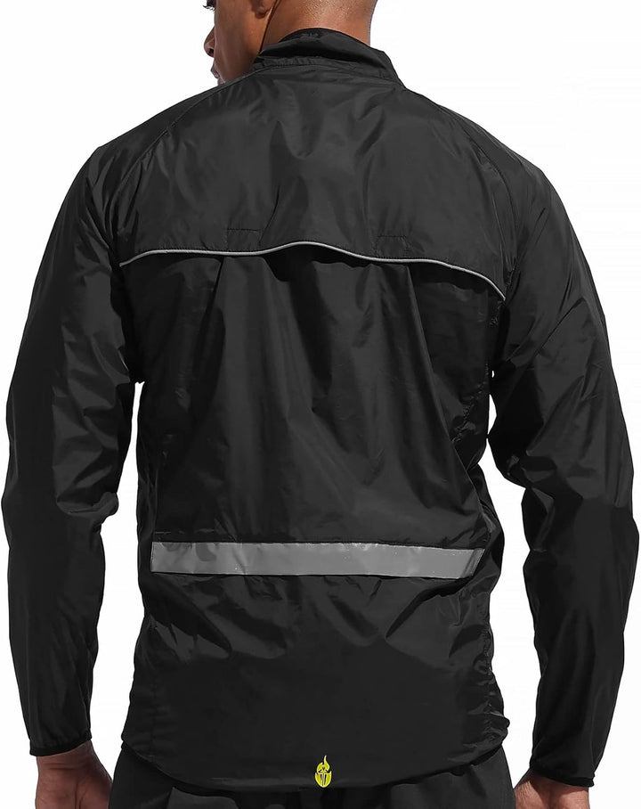 WOSAWE Herren-Fahrradjacke Winddichte wasserdichte MTB Mountainbike Jacket Für Radfahren, Joggen &amp; W