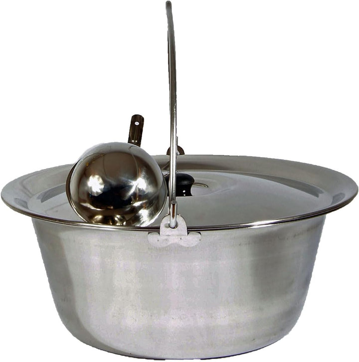 Set Gulaschkessel Gulaschtopf Edelstahl 14 Liter + Deckel + Gratis Schöpfkelle