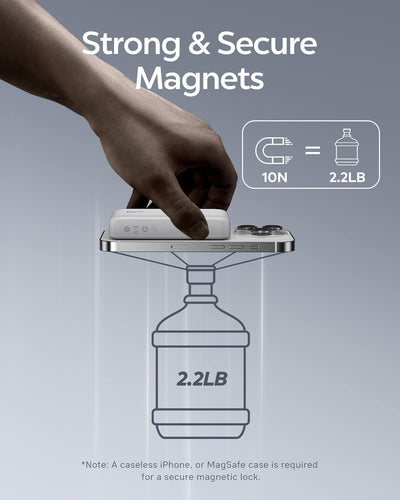 Baseus Magsafe Powerbank 10000mAh, Kabellose Magnetische Powerbank, Externer Akku für iPhone 15/14/1