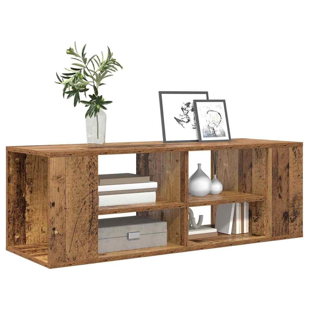 vidaXL Wand-TV-Schrank aus altem Holz in Braun, 102 x 35 cm, stylisches modernes Design, grosszügige