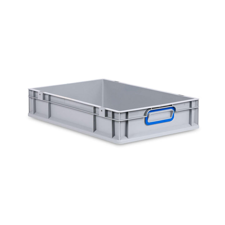PROREGAL Eurobox NextGen Color | HxBxT 12x40x60cm | 23 Liter | Griffe blau geschlossen | Glatter Bod