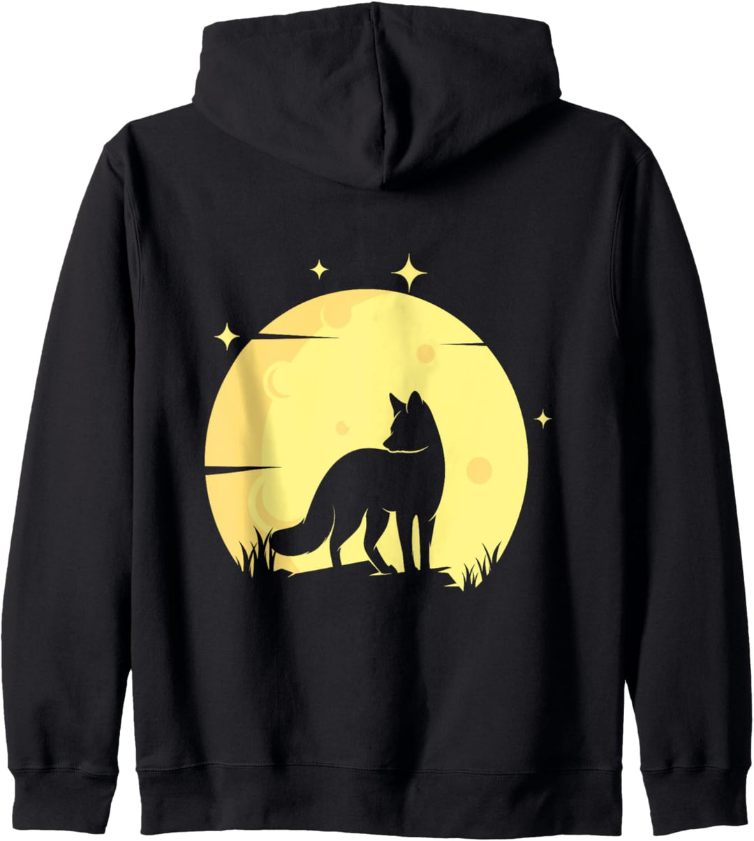Fuchs Comic, Fuchs Tiersilhouette Handgemalt Love Kapuzenjacke