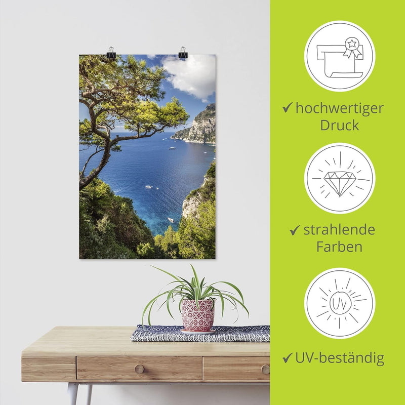 ARTland Poster Kunstdruck Wandposter Bild ohne Rahmen 80x120 cm Landschaftsbilder Meer Strand Küste