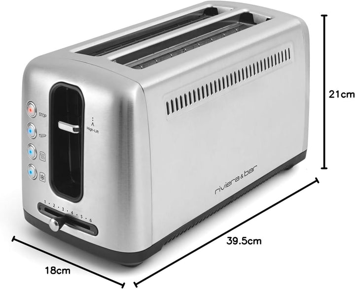 Riviera & Bar GP540A Toaster, 2 Schlitze, extralang, Edelstahl