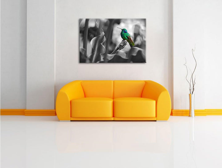 Pixxprint Kolibri in seinem Lebensraum als Leinwandbild/Grösse: 100x70 / Wandbild/Kunstdruck/fertig