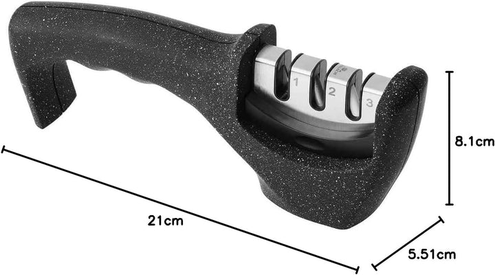 Gerlach Granitex Messerschärfer Profi Messerschleifer Messer Schärfen, Schwarz,weiss