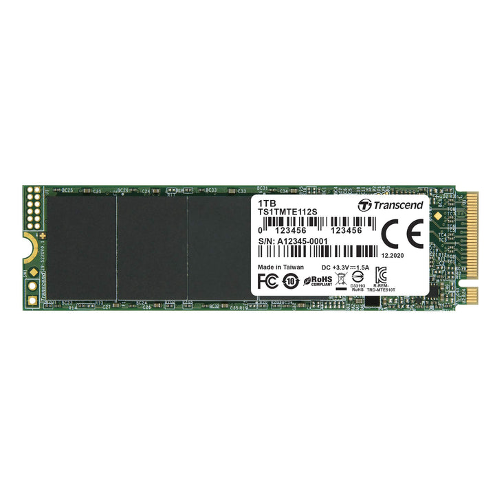 Transcend 110S 1TB Interne M.2 PCIe NVMe SSD 2280 PCIe NVMe 3.0 x4 TS1TMTE112S Classic