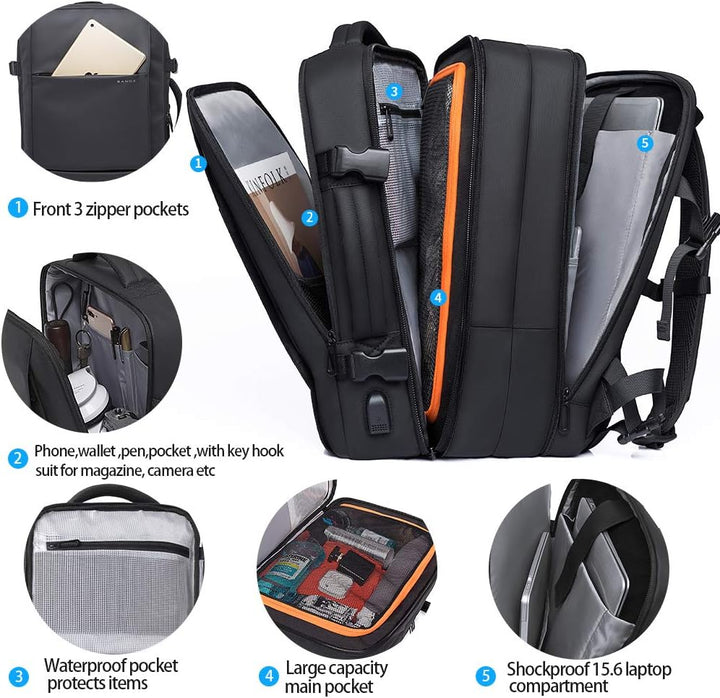 BANGE Reiserucksack, Handgepäck Rucksack Strapazierfähige Convertible Duffle Bag Fit für 17,3-Zoll-L