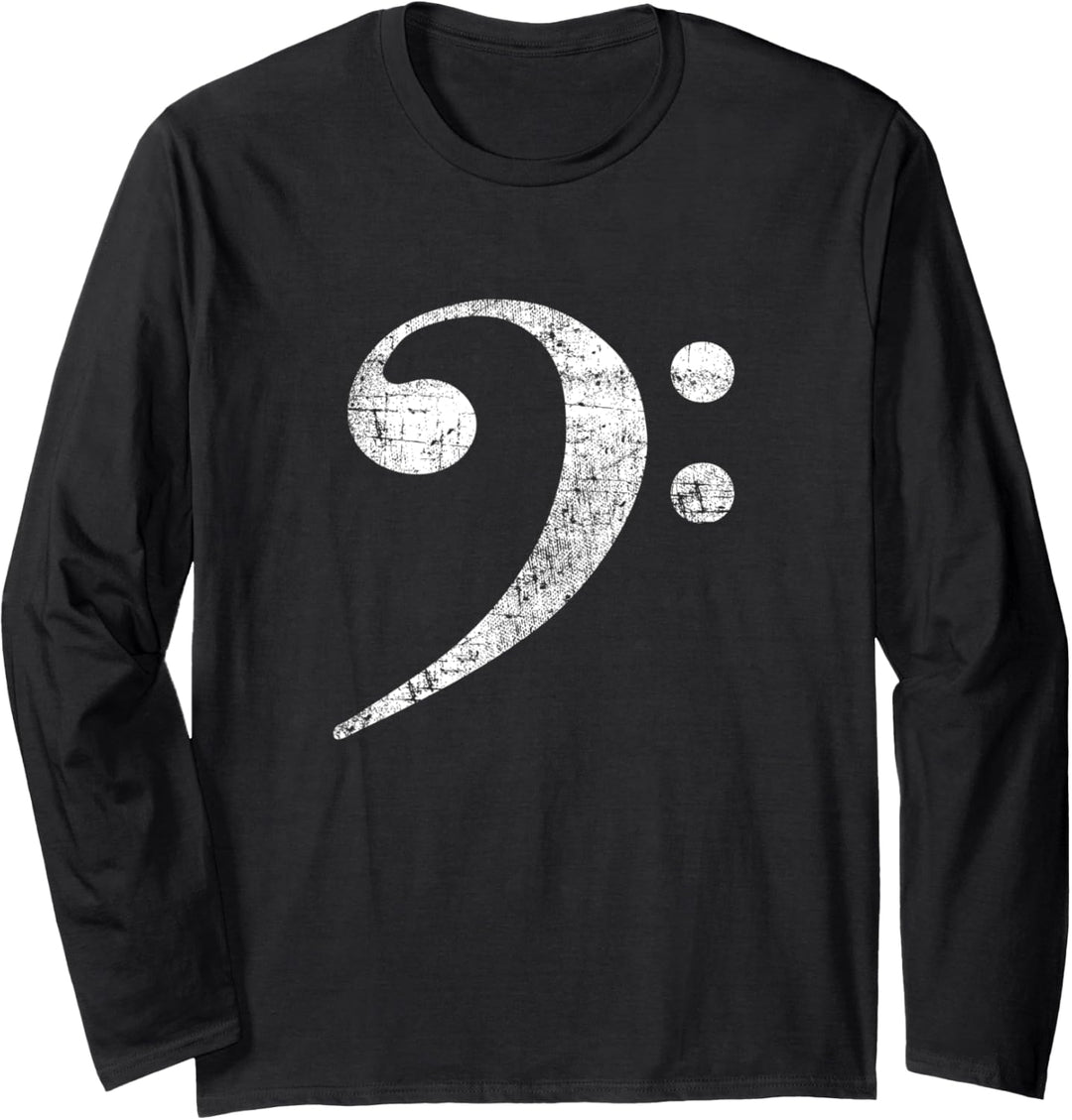Bassschlüssel Design Bassspieler + Bassisten Geschenk Langarmshirt