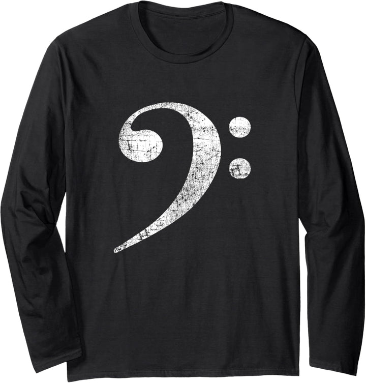 Bassschlüssel Design Bassspieler + Bassisten Geschenk Langarmshirt