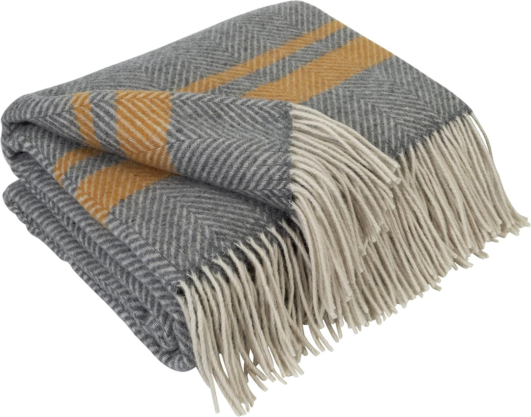 LYHome Merino Decke - Kuscheldecke Tagesdecke Sofa Wolldecke, Blanket Überwurfdecke Sofadecke Wohnde