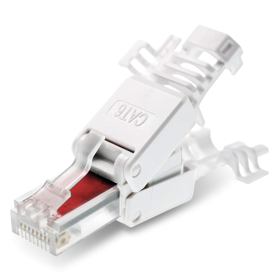 UC-Express CAT 6 RJ45 Netzwerkstecker - 8X RJ45 Netzwerk Stecker Steckverbinder - mit Zugentlastung