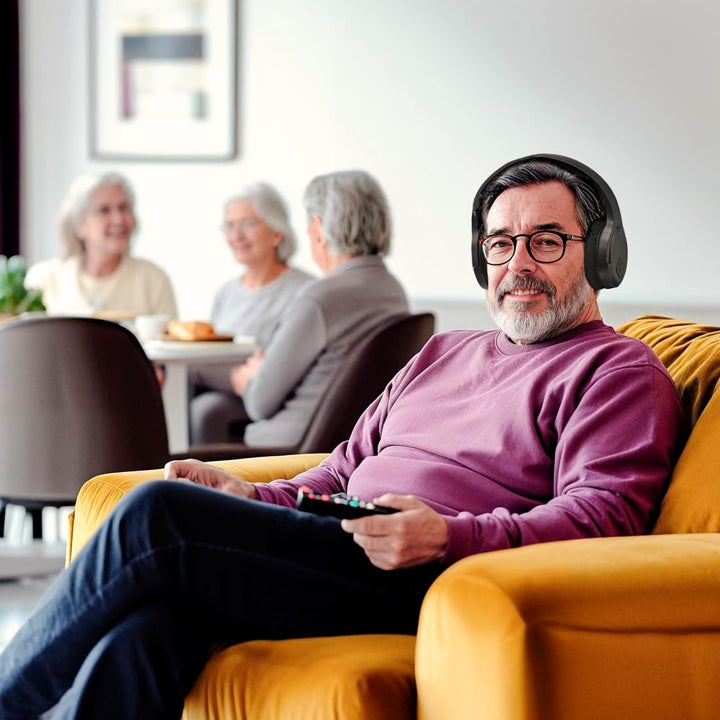 Hama Funkkopfhörer für TV, 2,4 GHz (kabelloser Kopfhörer für fernsehen ohne Audioverzögerung, 16 h S