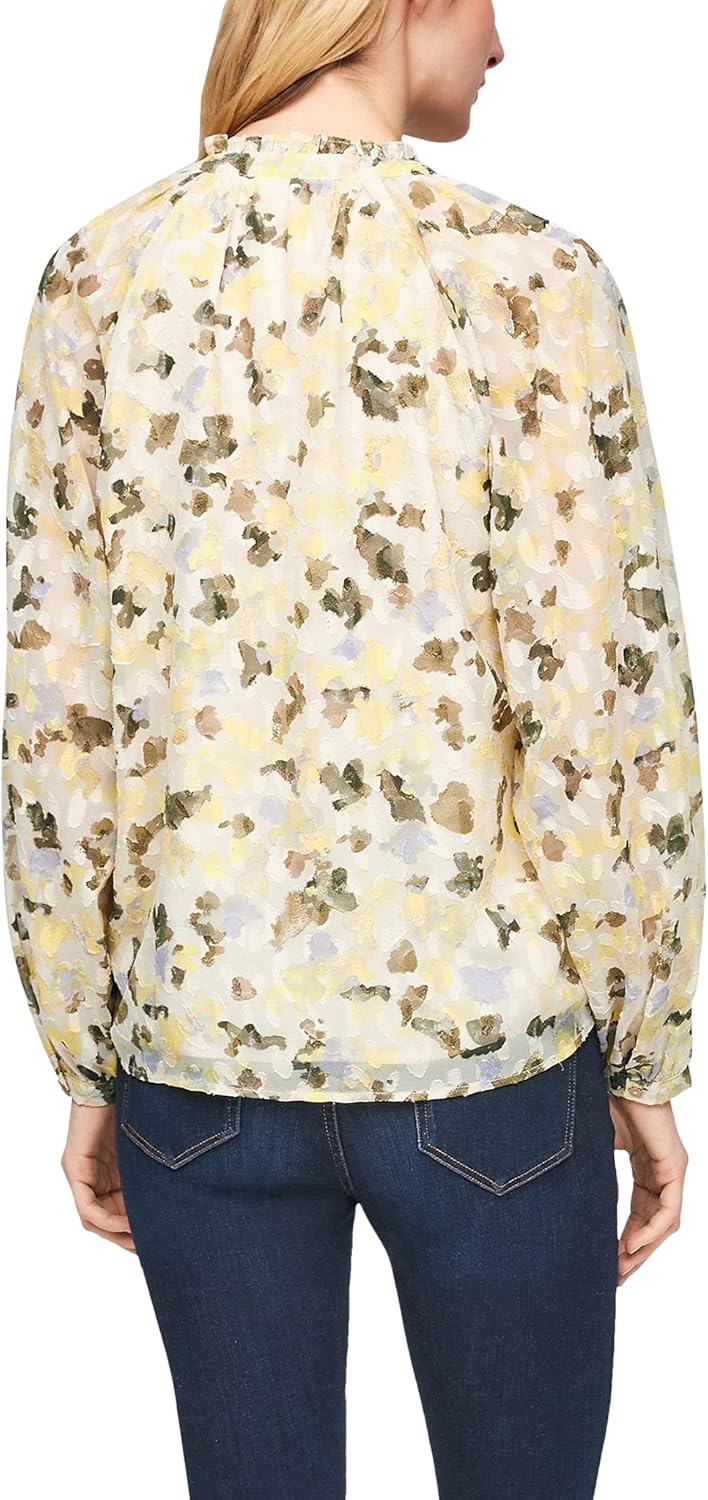 s.Oliver Damen Bluse 36 Off-white All Over, 36 Off-white All Over