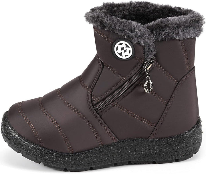 Kinder Winterschuhe Jungen Mädchen Winterstiefel Schneestiefel Wasserdicht Warm gefütterte Schlupfst