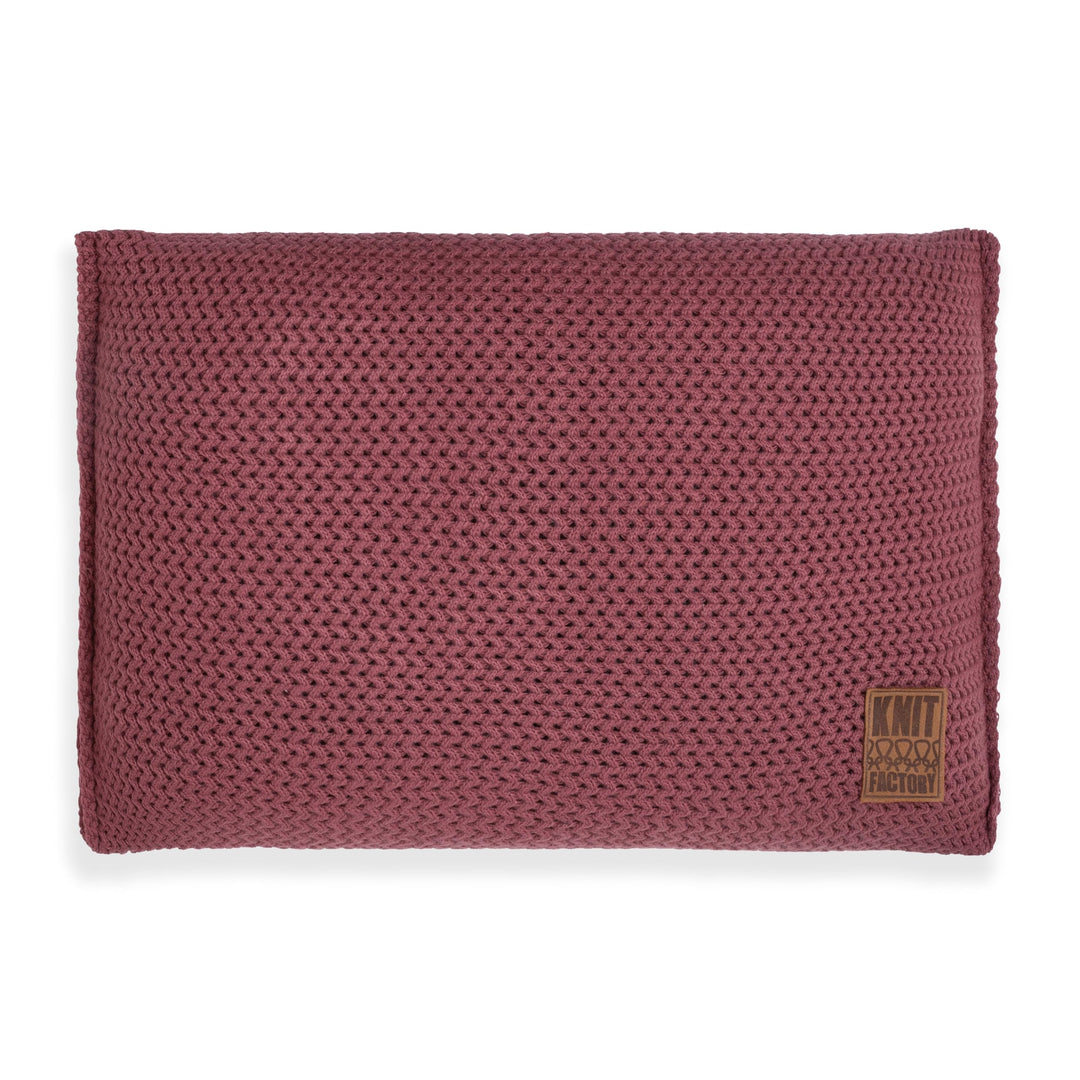 KNIT FACTORY - Maxx Kissen - Stone Red - 60x40 cm 60x40 cm Stone Red, 60x40 cm Stone Red