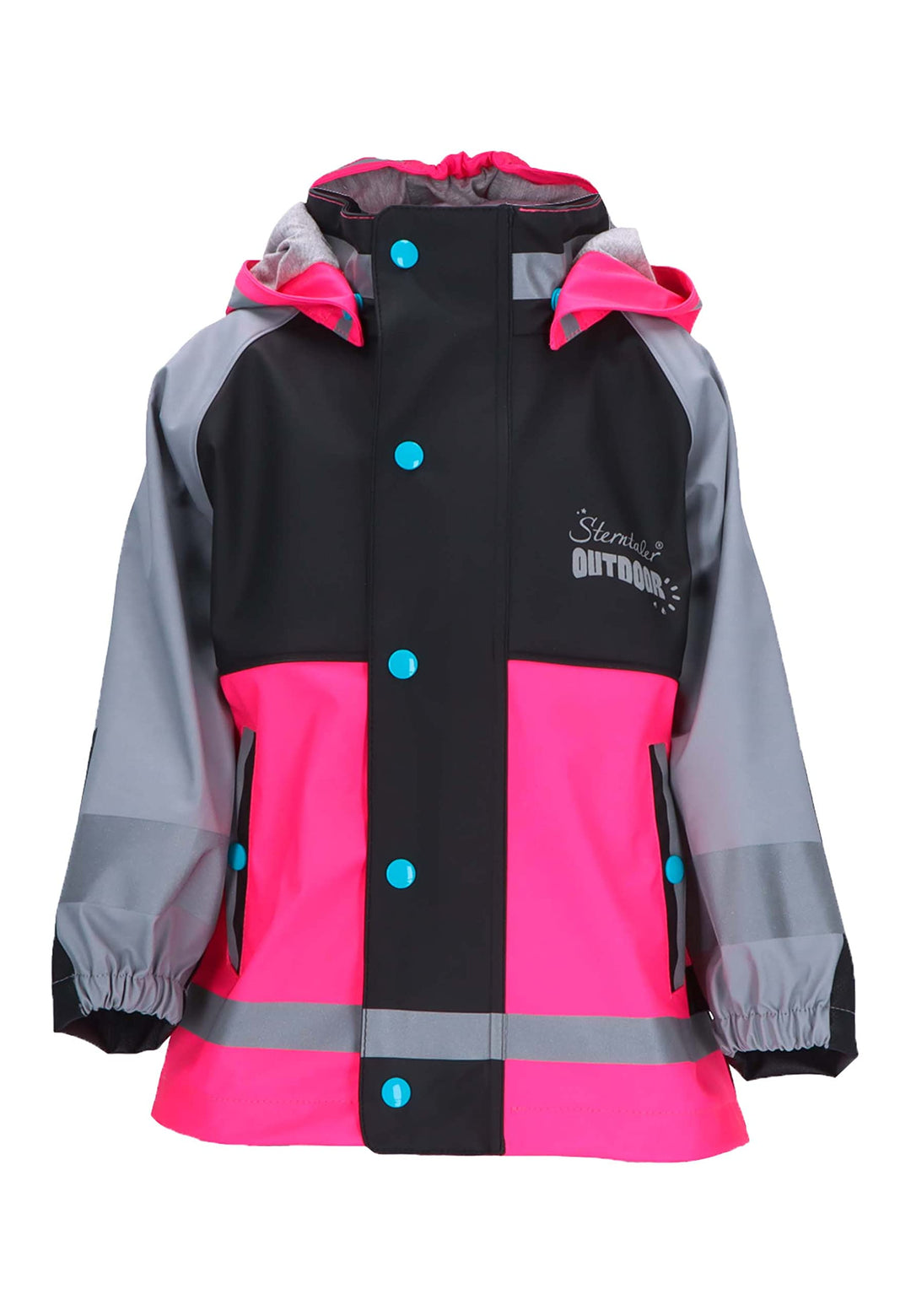Sterntaler Unisex Kinder Blockfarben Funktions-Regenjacke 86 Rosa, 86 Rosa