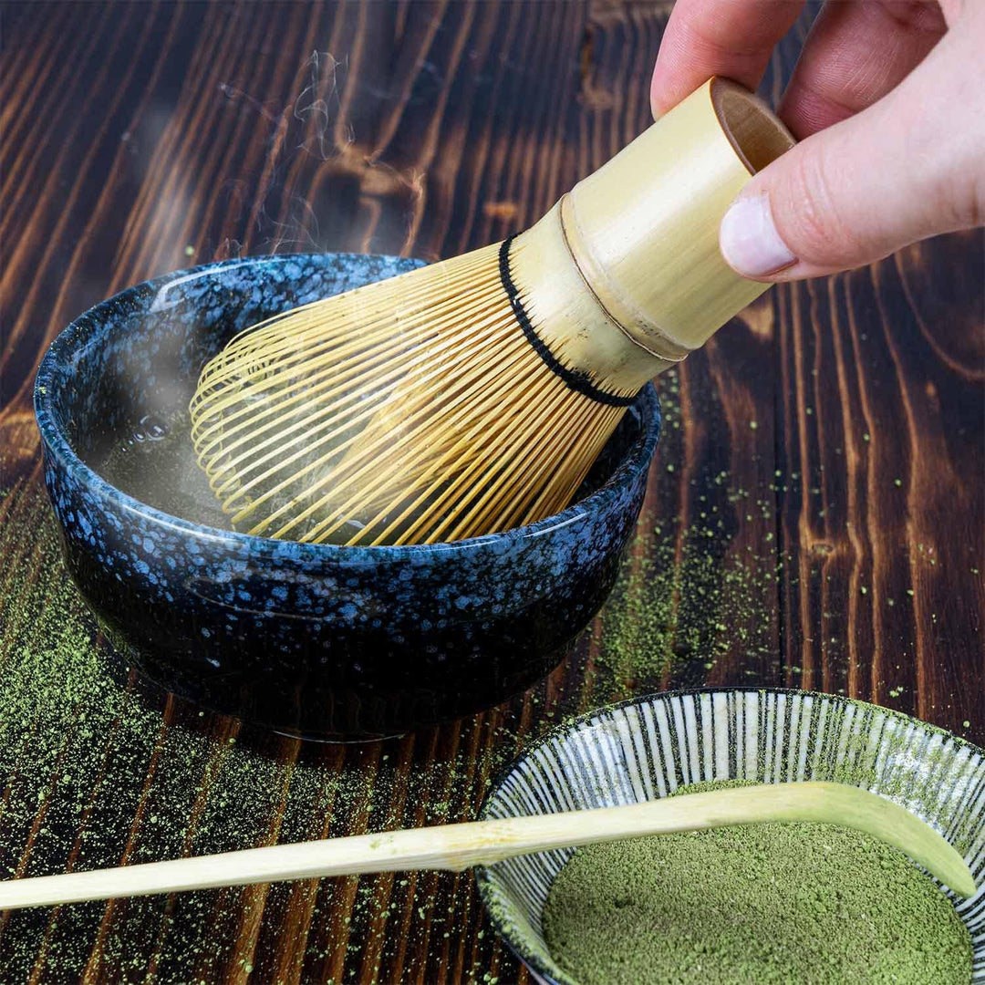 Dimono Original Matcha Tee-Set mit Matcha-Schale, Bambus-Besen & Dosierlöffel - Das Teezeremonie Ges