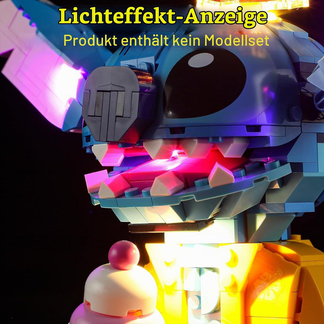 GEAMENT LED Licht-Set Kompatibel mit Lego Stitch - Beleuchtungsset für 43249 (Modell-Set Nicht entha