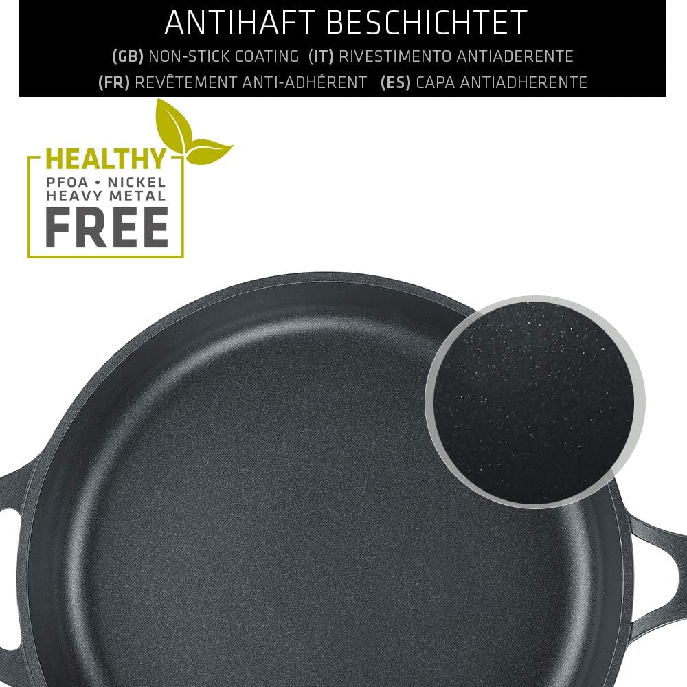 Berndes Pfanne Vienna 24 cm, allherdtauglich, Bratpfanne mit 3-lagiger Antihaftversiegelung, Vollflä