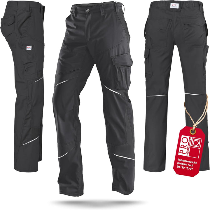 KÜBLER Workwear KÜBLER ACTIVIQ Damen-Arbeitshose anthrazit, Grösse 46, Damen-Damen-Arbeitshose aus M
