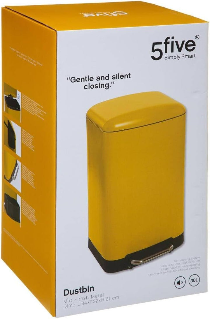 5 five simply smart Metall-pedaleimer 30l ariane gelb cm Hellorange, cm Hellorange