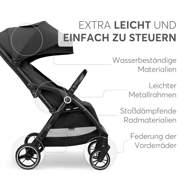 KikkaBoo Buggy Kinderwagen Reisebuggy CIELA, Bis 22 kg, Leicht (7,1 kg), One-Hand-Faltbar, Atmungsak