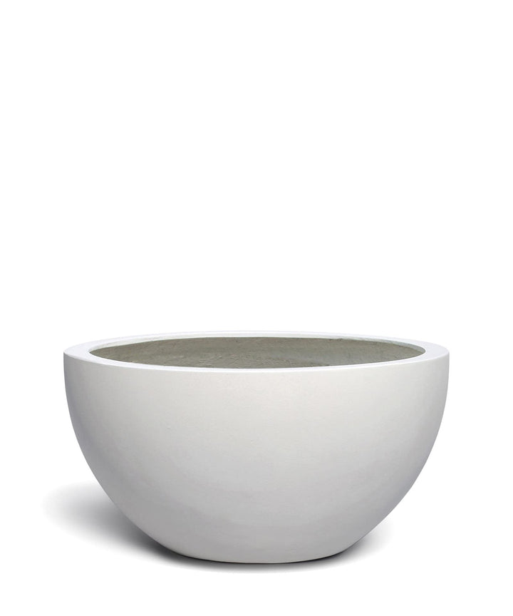 ESCHBACH® Pflanzkübel Low Egg Pot 50 Weiss Schale * 45 x 45 x 22 cm * 10 Jahre Garantie 45x45x 22, 4