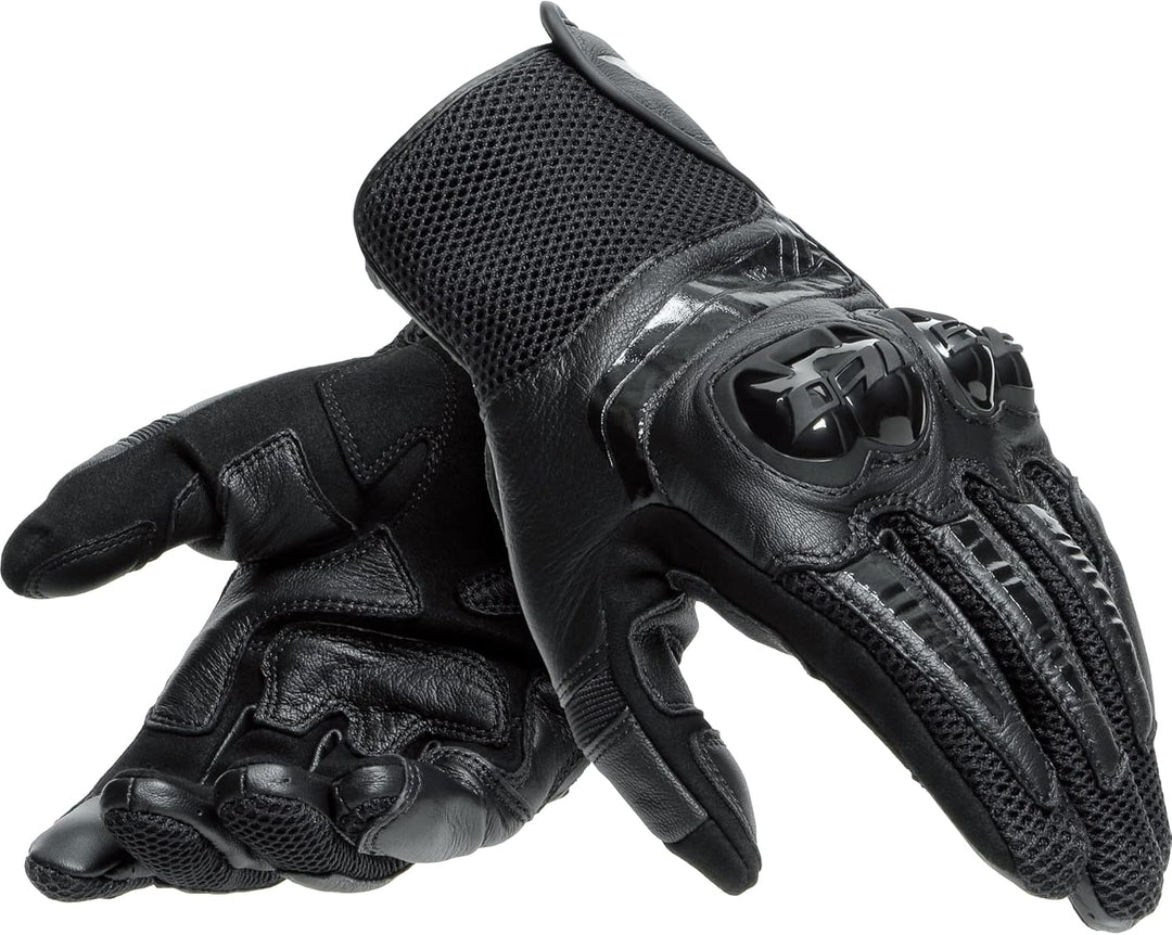 Dainese Unisex 1815934_631_l Motorradhandschuhe Leder mit Protektoren, Schwarz/Schwarz, L EU L Schwa